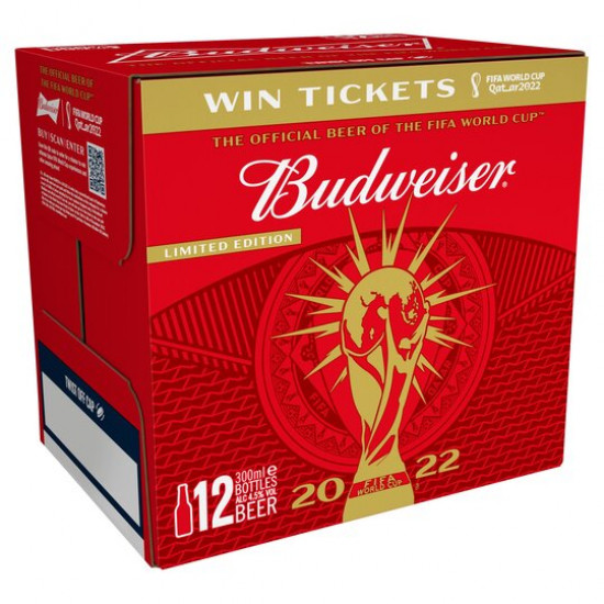 Budweiser Lager Beer 12 X 300Ml