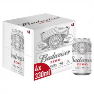 Budweiser Zero Alcohol Free Beer 4 X 330Ml