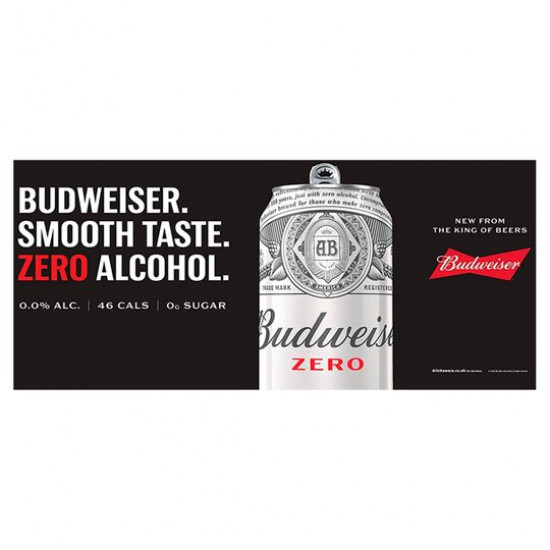 Budweiser Zero Alcohol Free Beer 4 X 330Ml