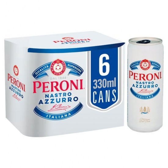 Peroni Nastro Azzurro Lager Beer 6X330ml